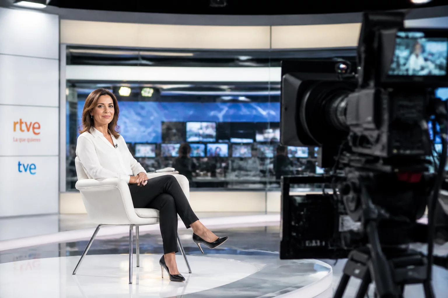 Entrenamiento en plató de televisión profesional